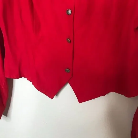 NWT vintage red western blouse - Picture 6 of 6